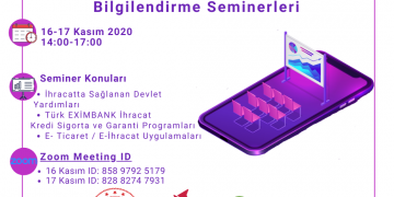DIŞ TİCARET BİLGİLENDİRME SEMİNERİ 16 – 17 KASIM 2020