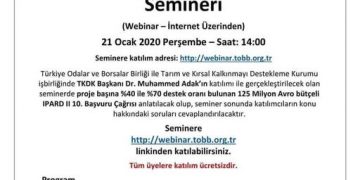 IPARD Kırsal Kalkınma Destekleri Bilgilendirme Semineri