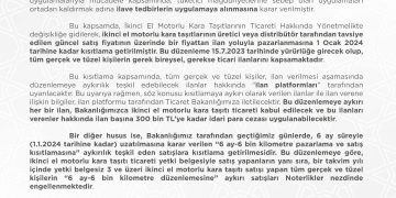 otomotiv sektörüne yönelik basın açıklaması..