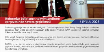 Cumhurbaşkanımız Sayın Recep Tayyip Erdoğan tarafından açıklanan 2024-2026 dönemini kapsayan Orta Vadeli Program (OVP) önemli bir kazanım olmuştur. Ülkemize ve milletimize hayırlı olsun.