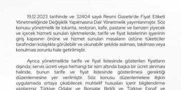 Ticaret Bakanlığı Restoran ve Kafelerde Alınan Servis Ücretlerini Denetliyor…